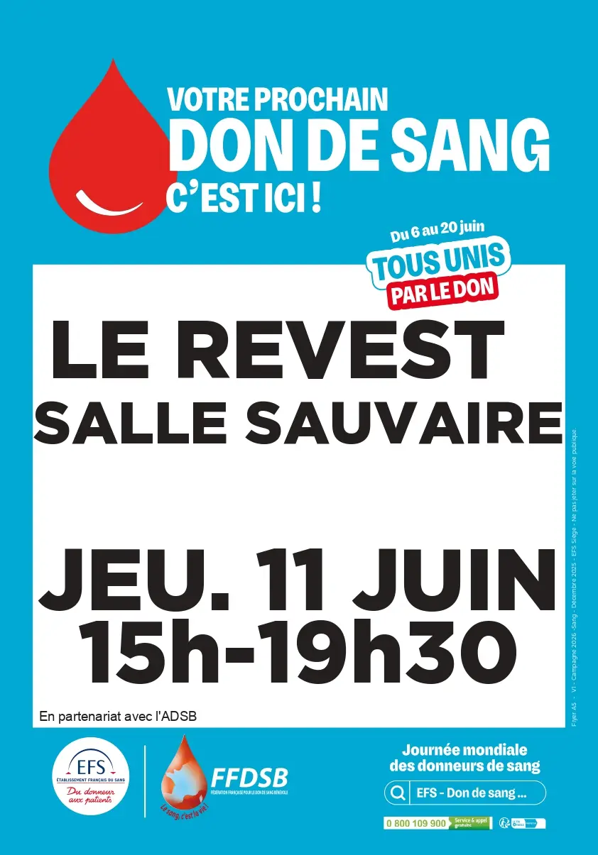 Collecte de sang - Le Revest les Eaux