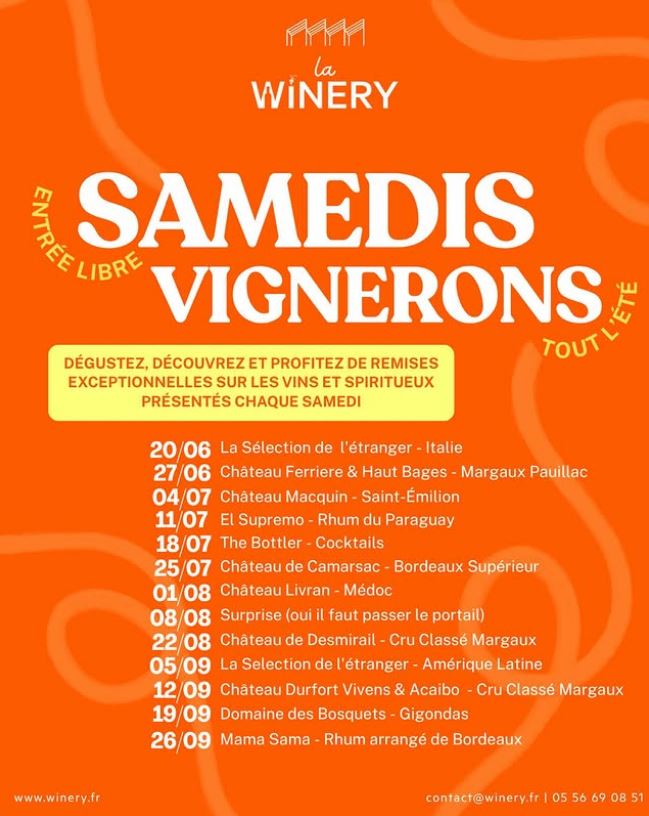 SAMEDIS VIGNERONS : Château de Camarsac - Bordeaux Supérieur