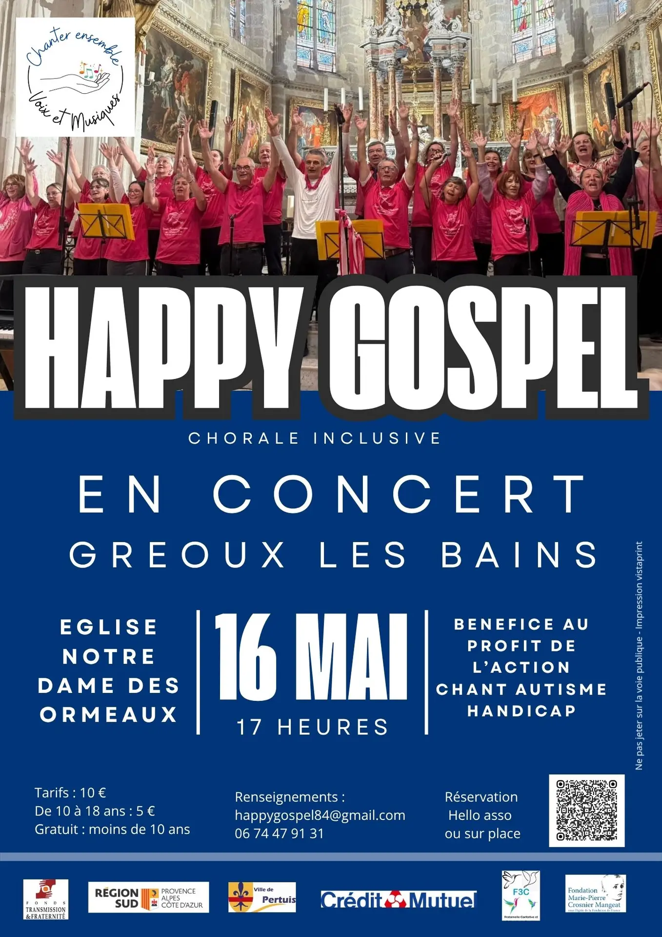 Concert Gospel et chants du monde Chorale inclusive Happy Gospel