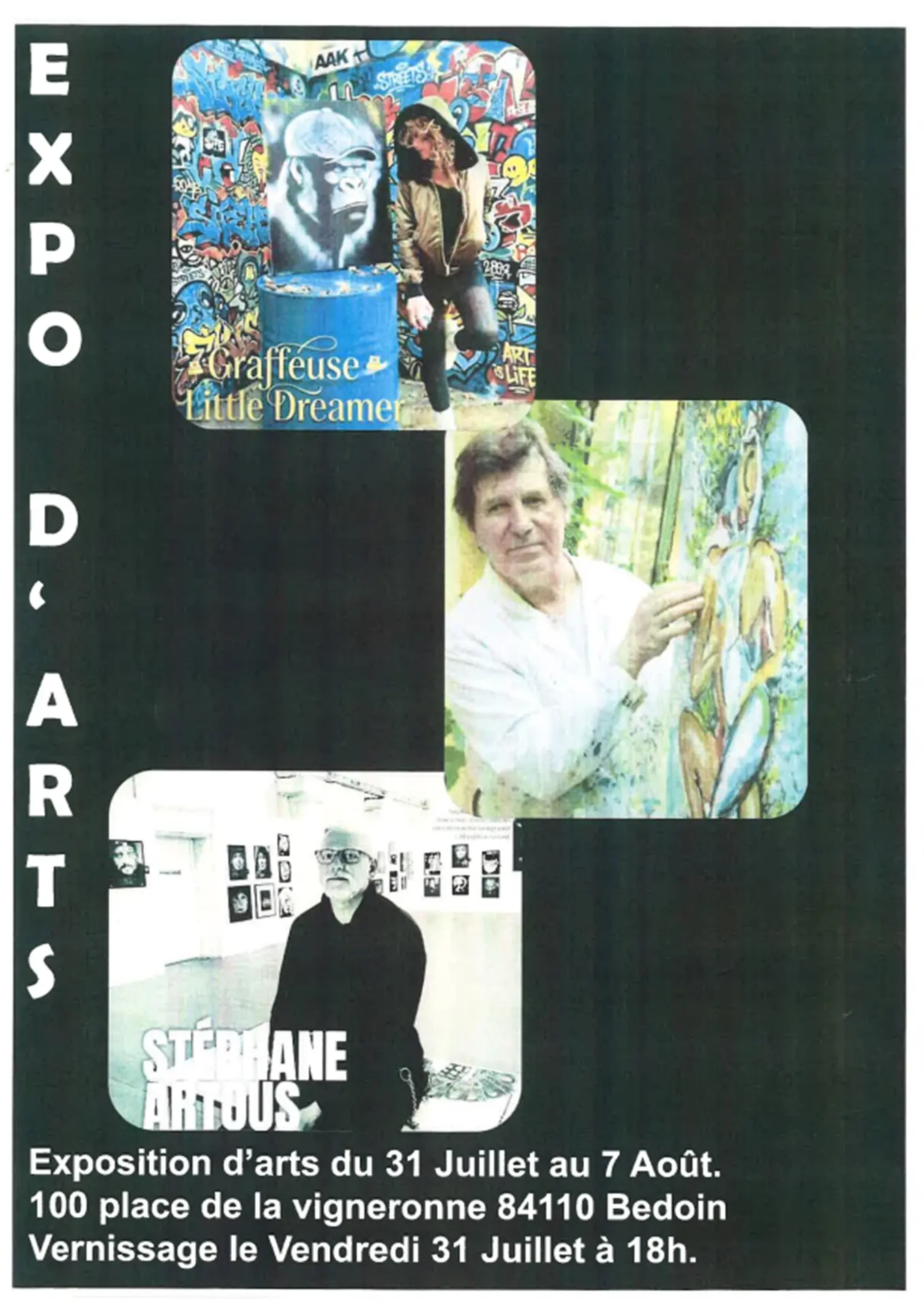 Exposition d'art à Bédoin