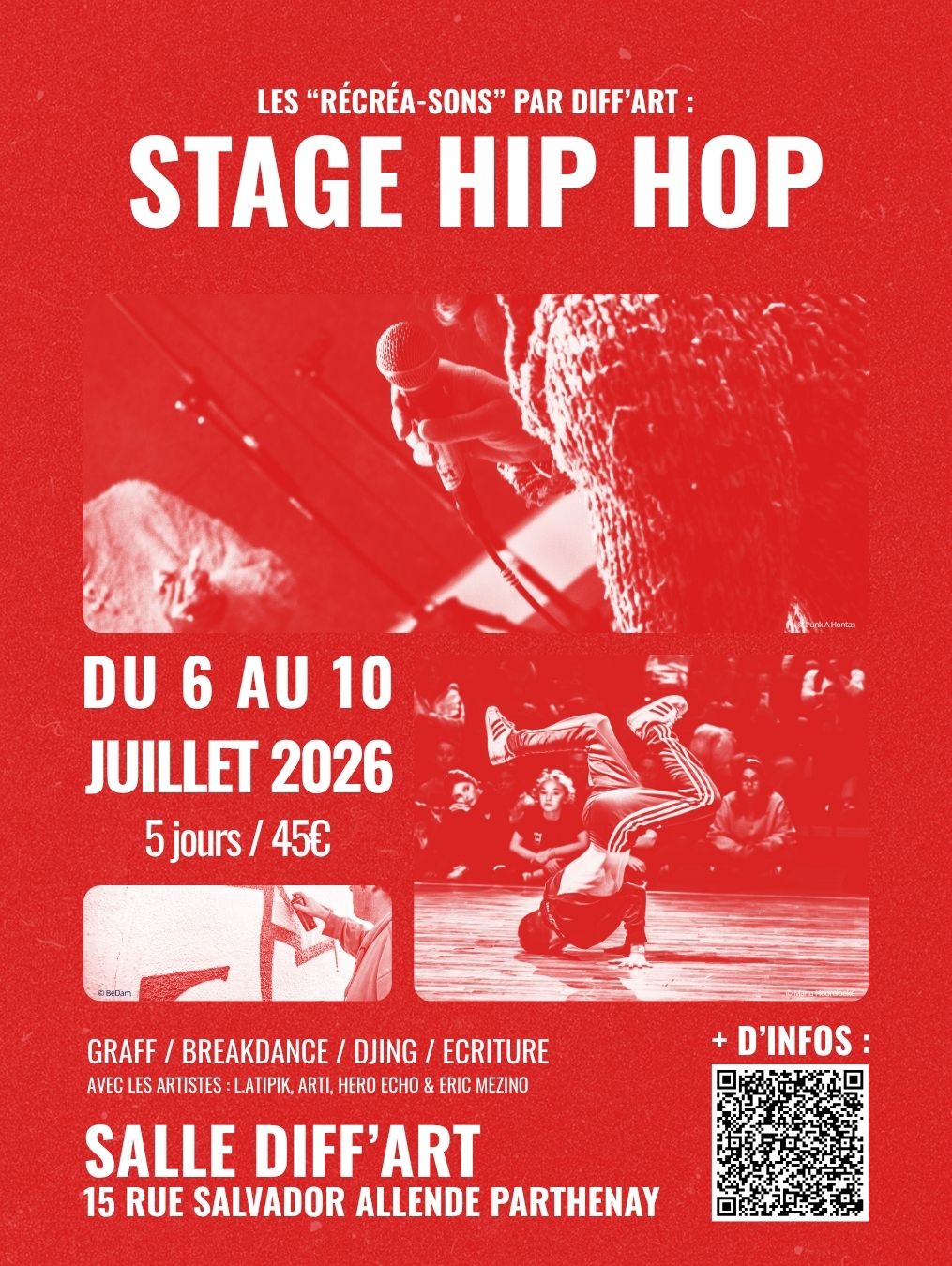 Hip-hop : stage pluridisciplinaire