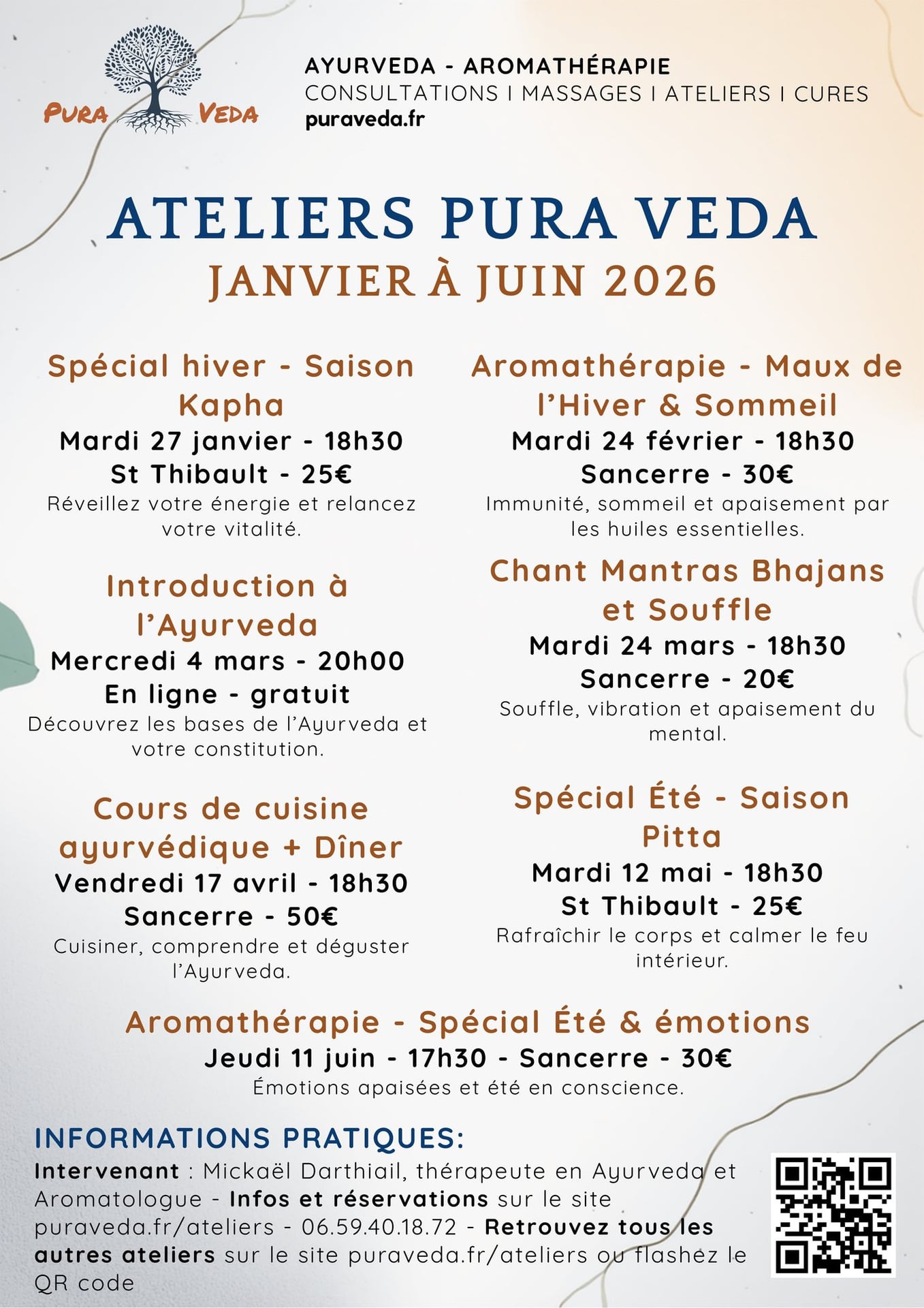 [ Atelier Pura Véda ] Spécial été - Saison Pitta