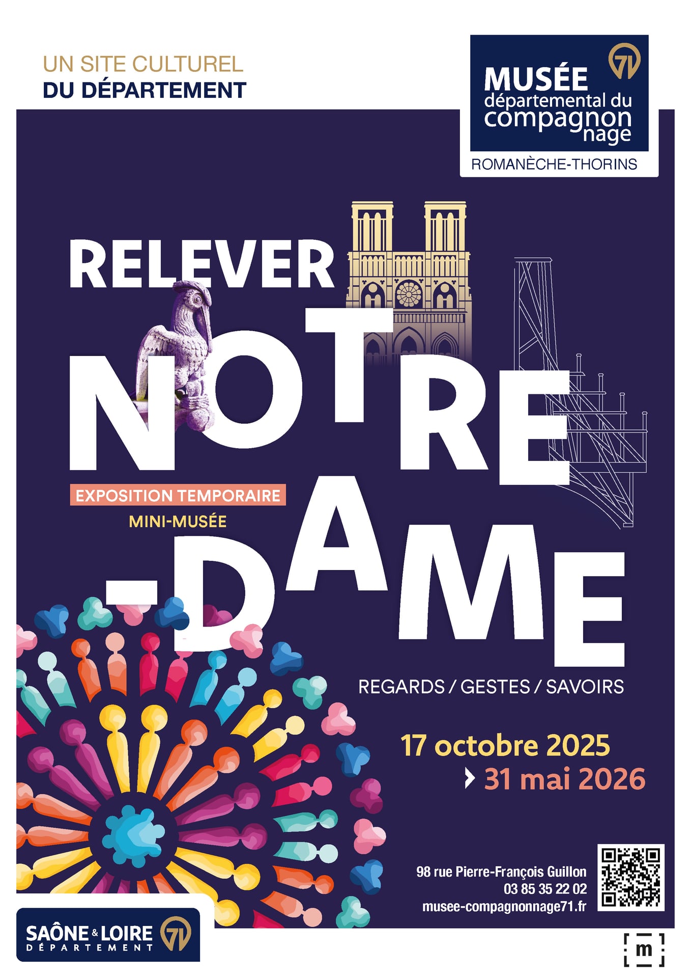 Exposition Relever Notre-Dame : regards/gestes/savoirs