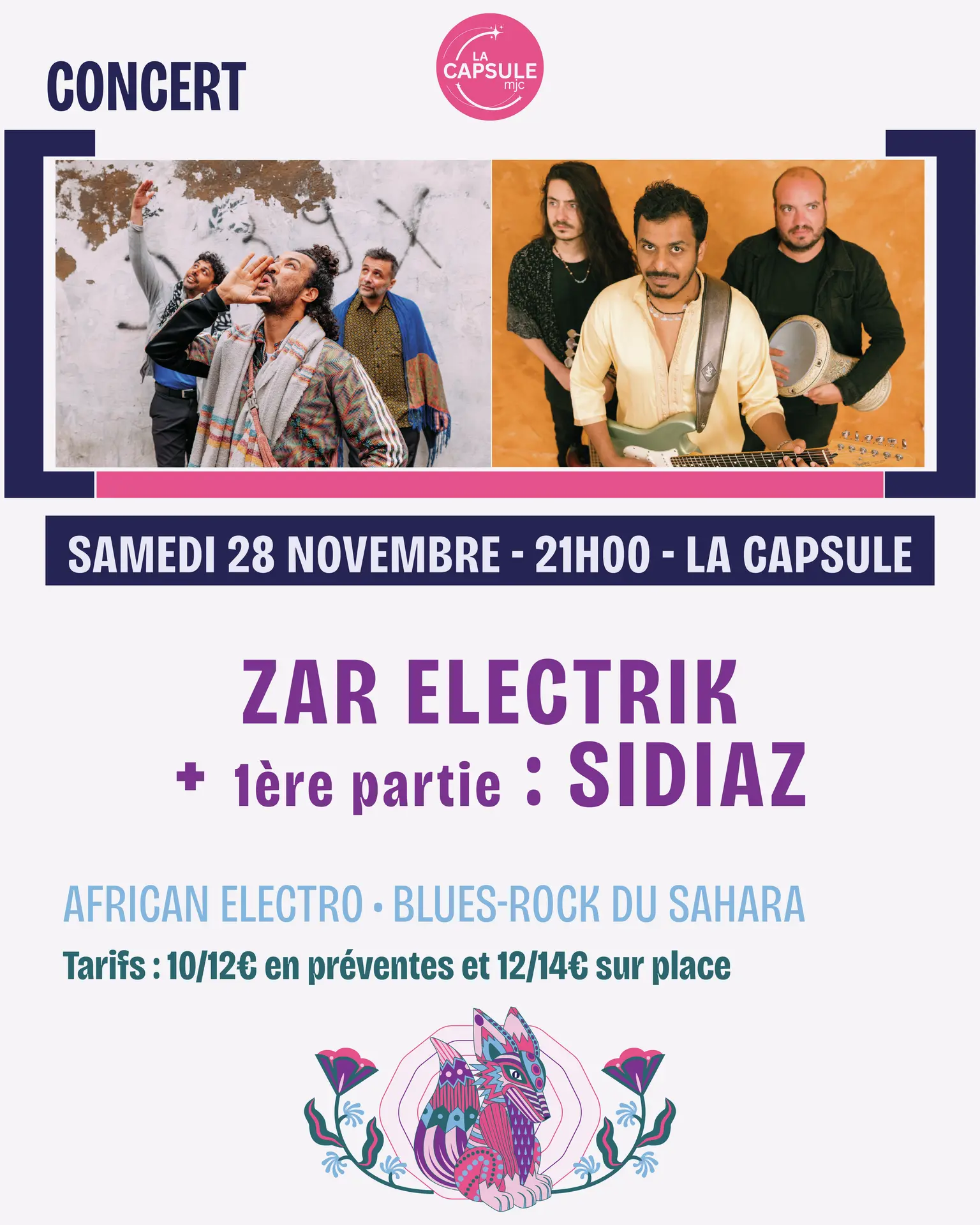 Zar Electrik et en 1ère partie : Sidiaz
