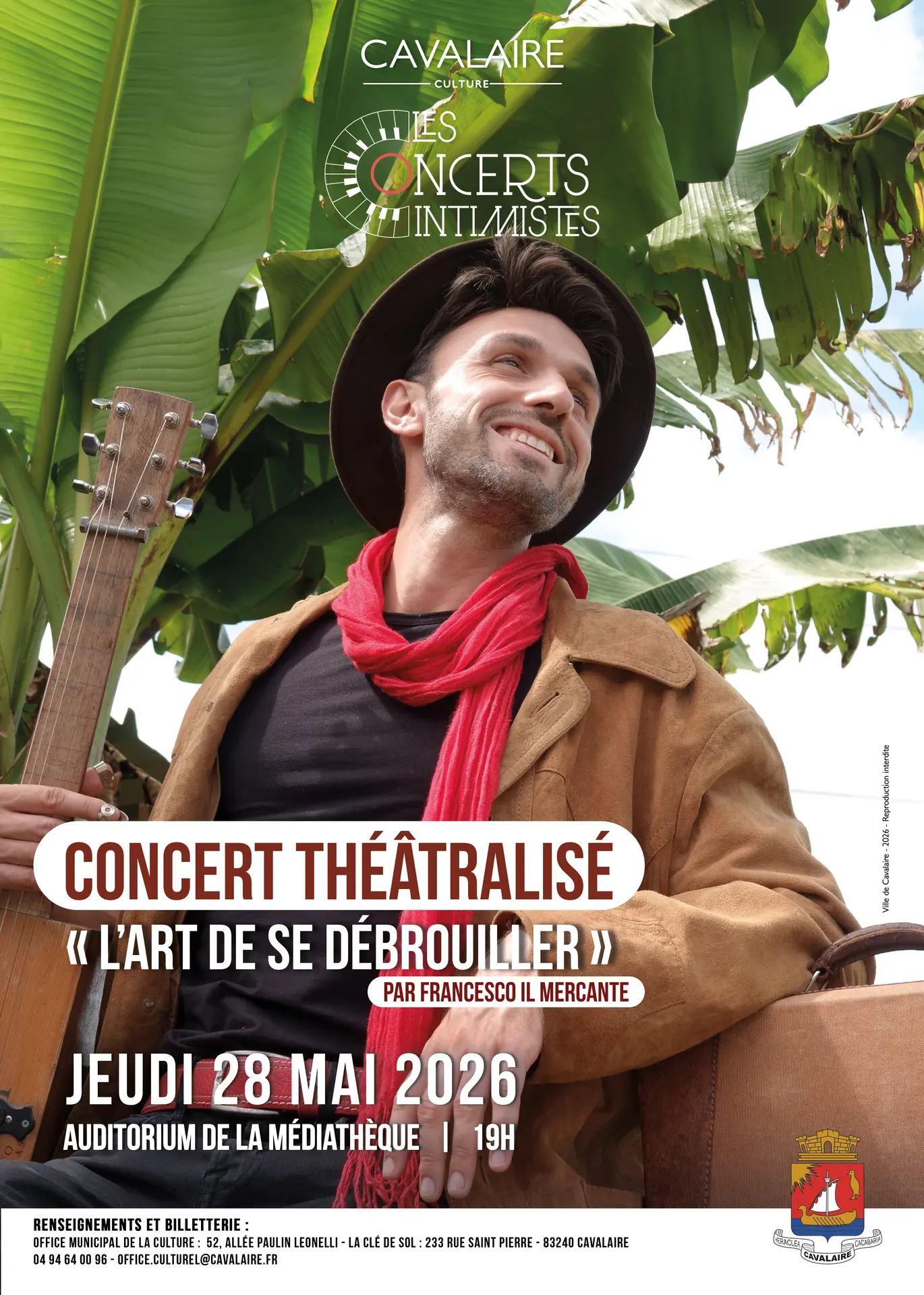 Concert Intimiste : Concert théâtralisé « L’Art de se débrouiller » par Francesco Il Mercante