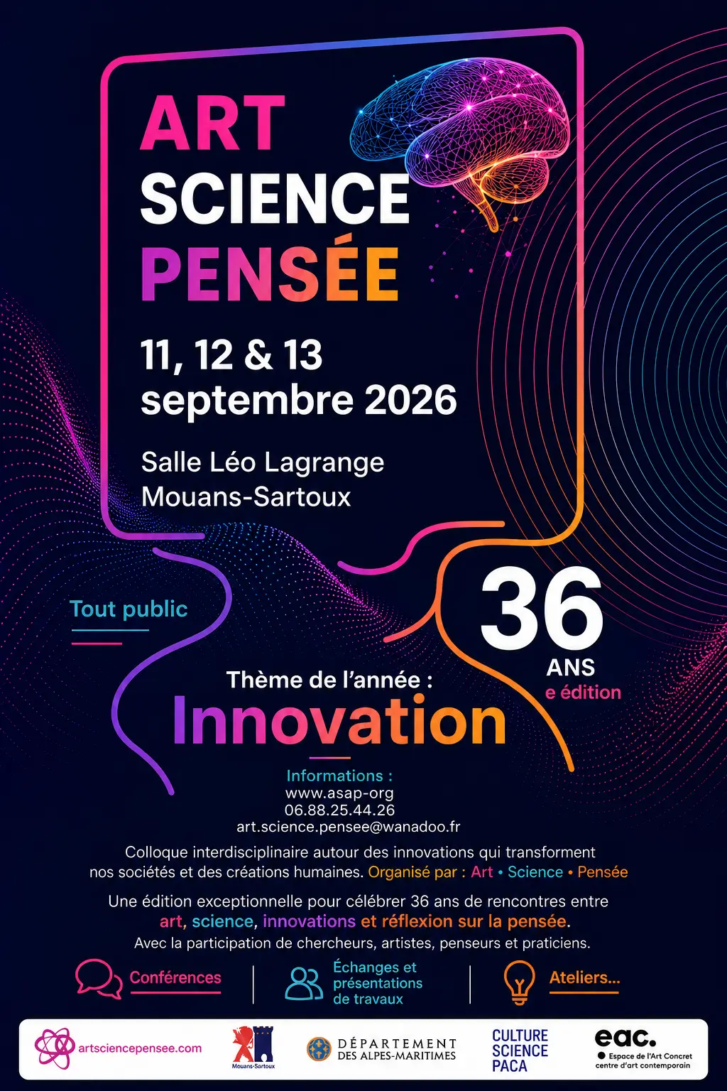 Colloque Art Science Pensée 2026 - Thème : "Innovation"