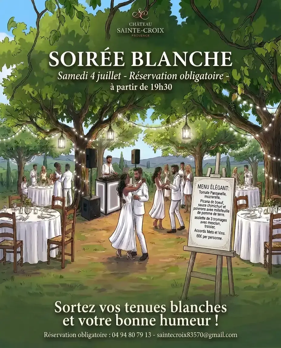 Soirée blanche : repas et animation musicale