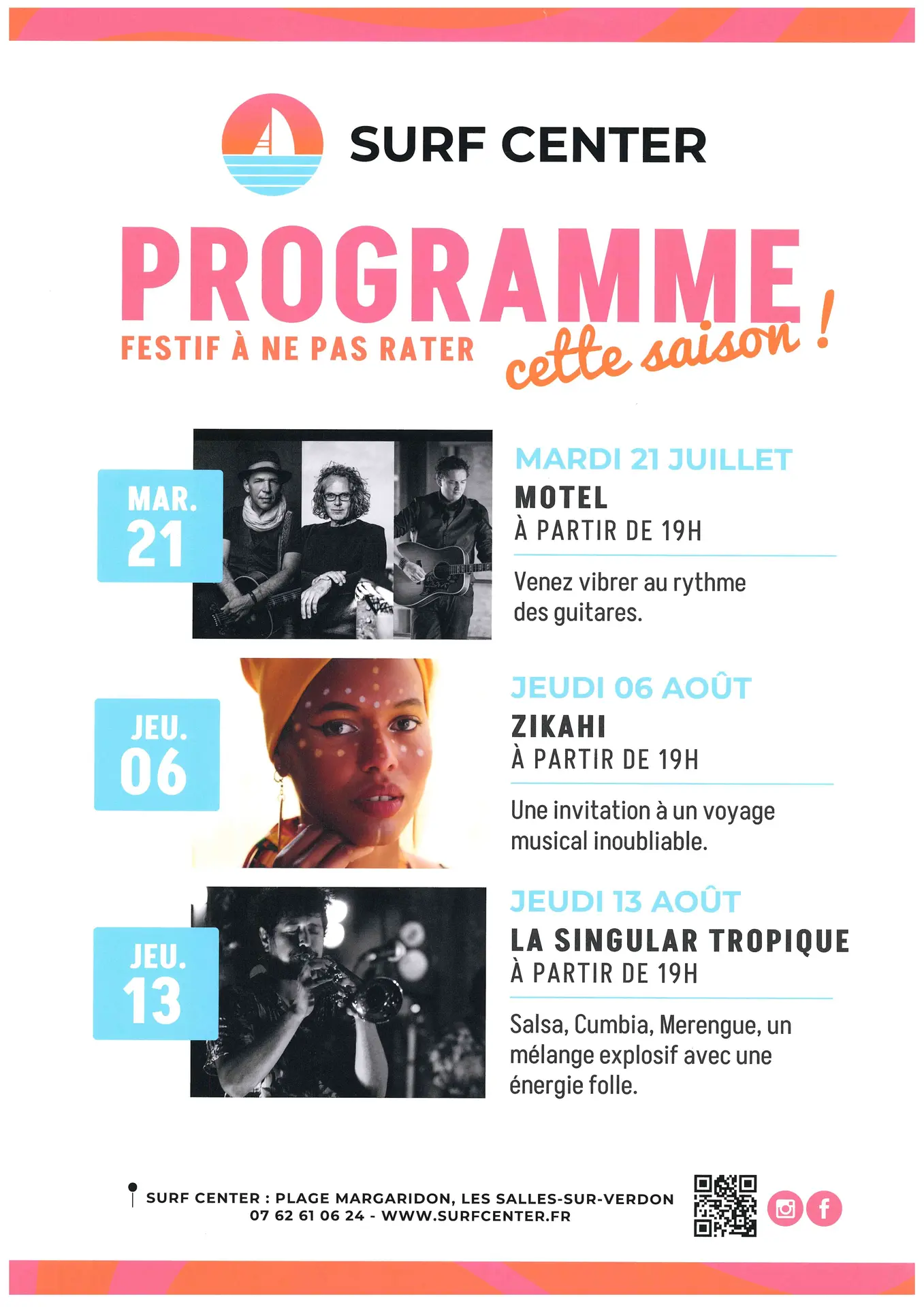 Concerts au Surf Center
