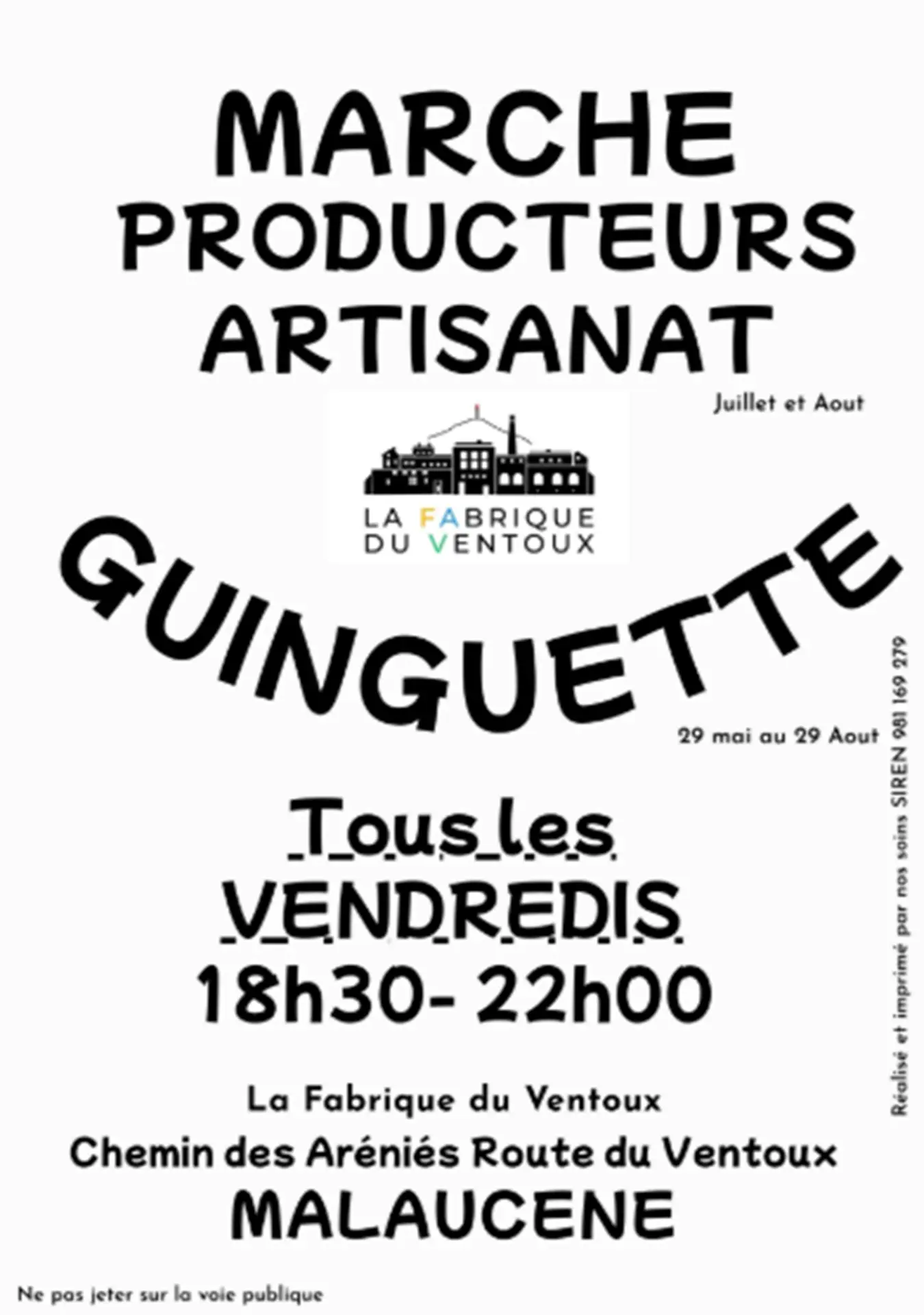 Marché producteurs artisanat guinguette