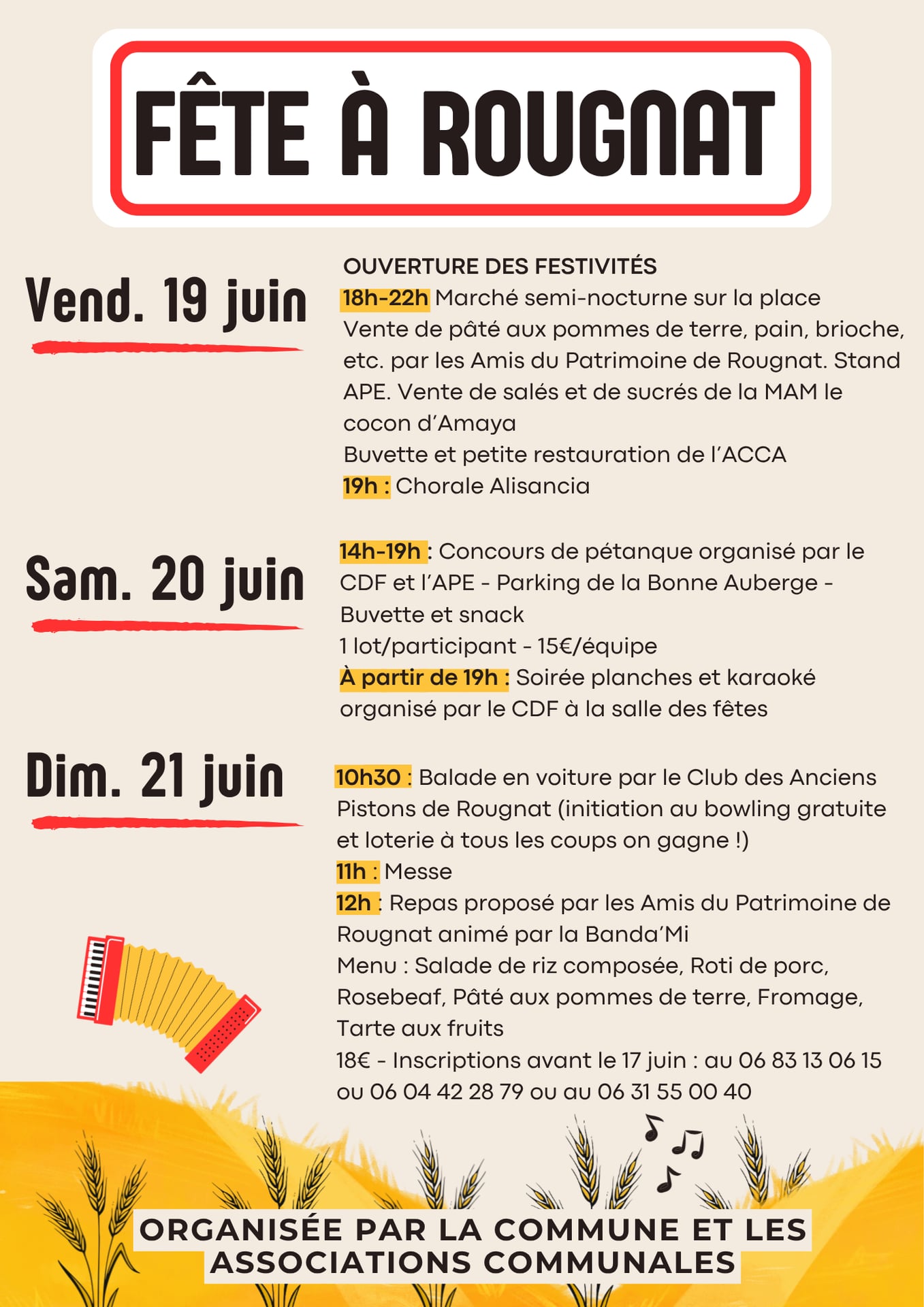 Fête à Rougnat