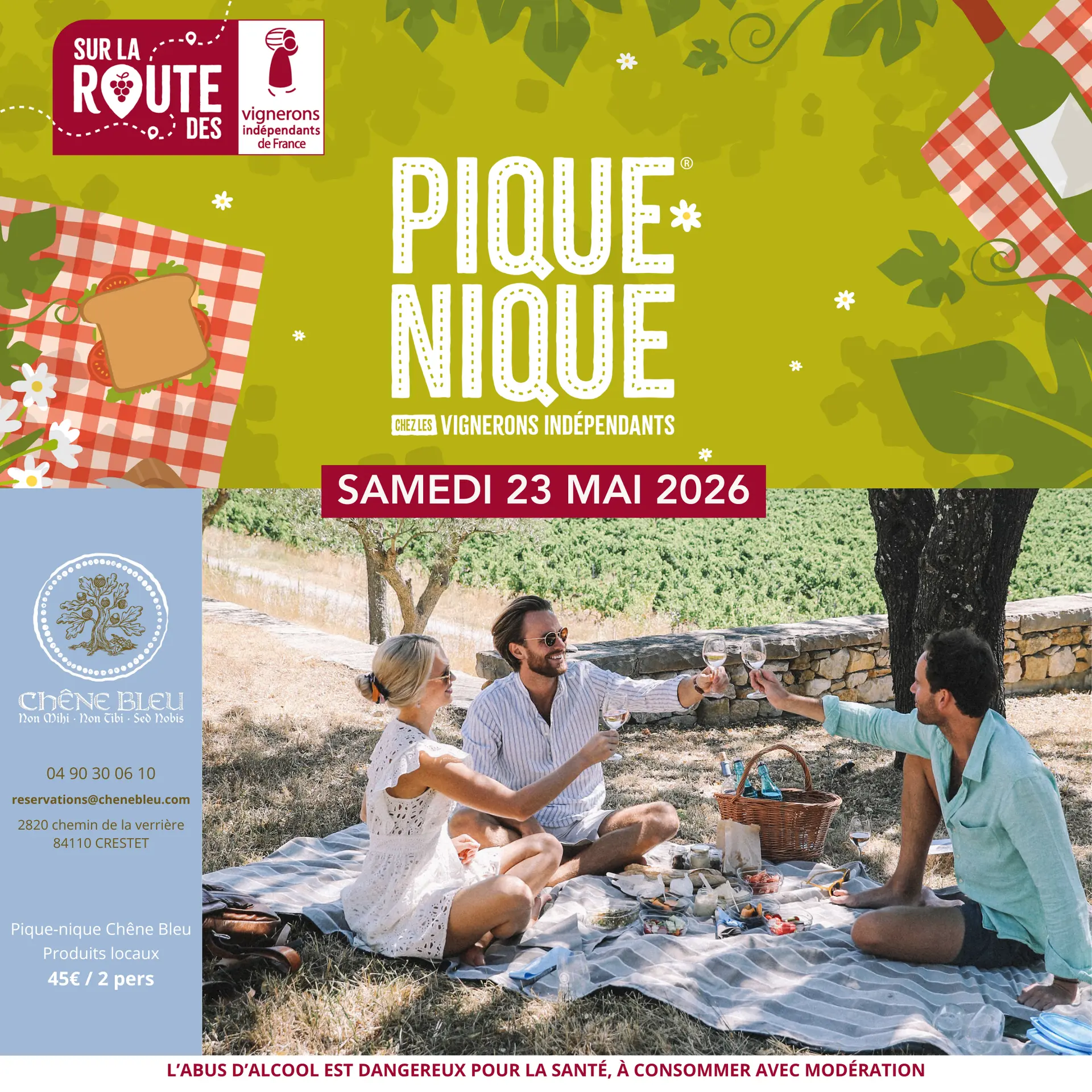 Pique-nique des Vignerons Indépendants au Chêne Bleu
