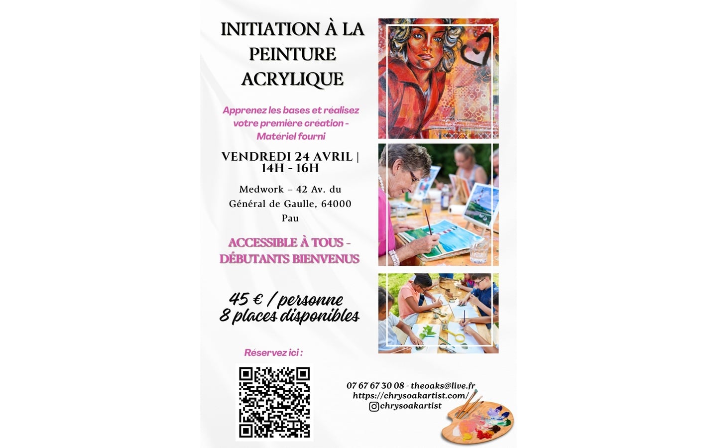 Atelier : Initiation à la peinture Acrylique