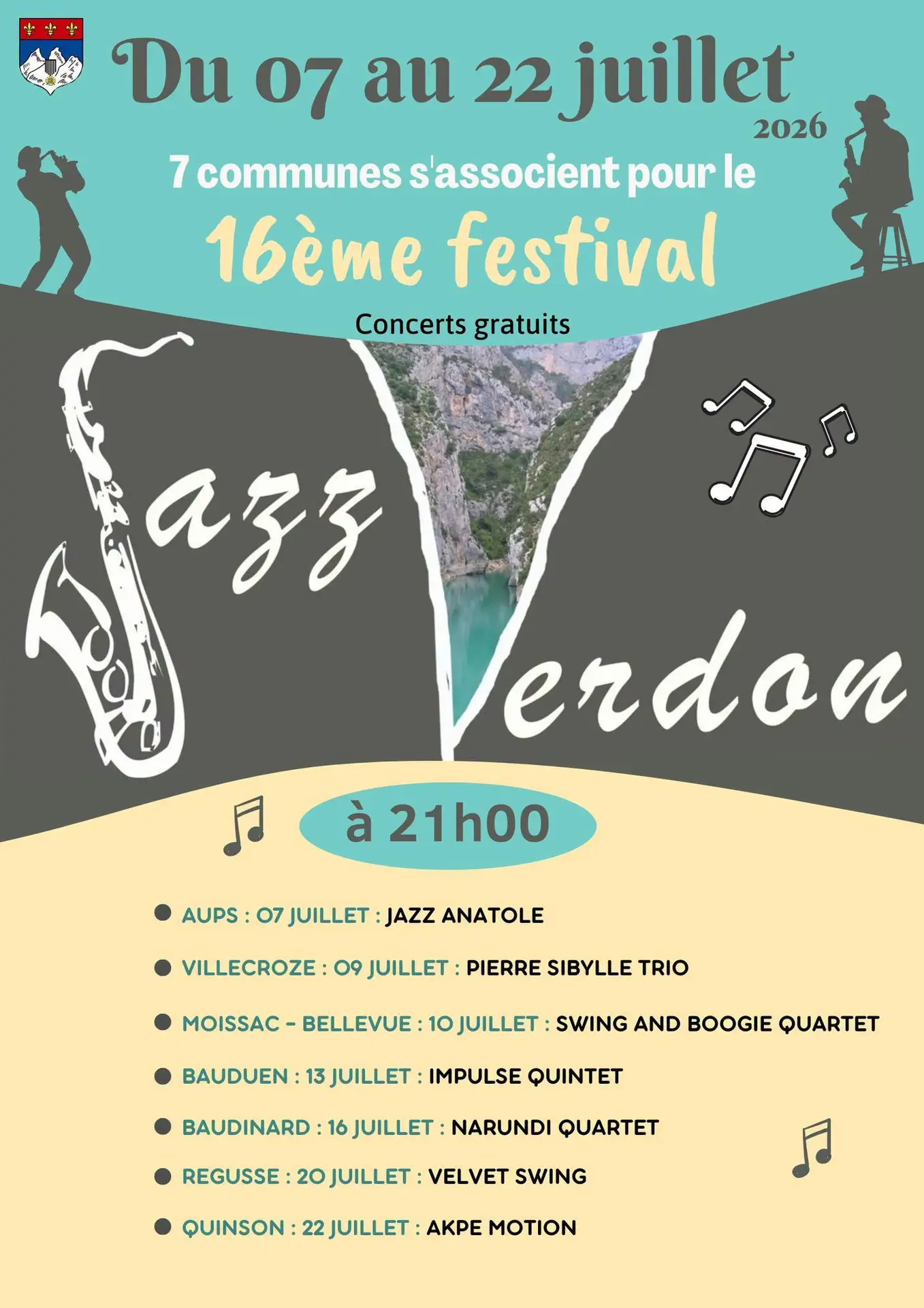 Concert avec le groupe Velvet Swing - 16e Festival Jazz Verdon