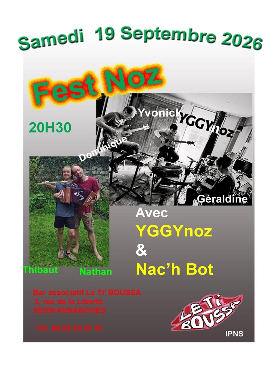 Concert Fest Noz avec Iggy Noz et Nac'h Bot