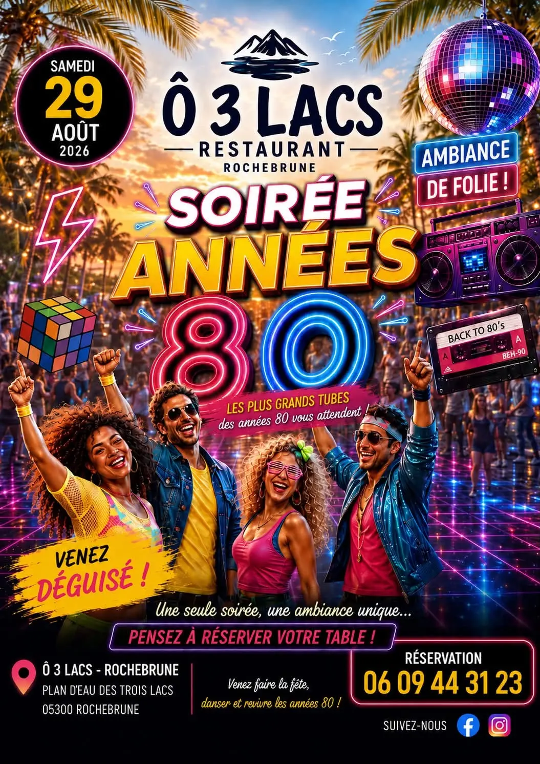 Soirée Années 80 aux 3 Lacs