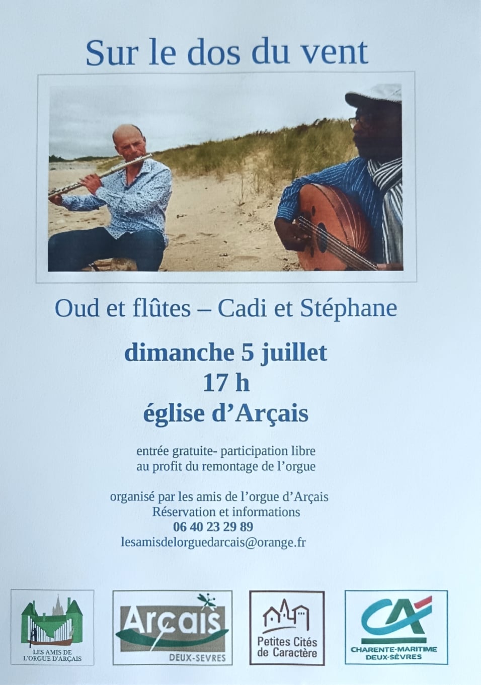Concert duo de flûtes à l'Église d'Arçais