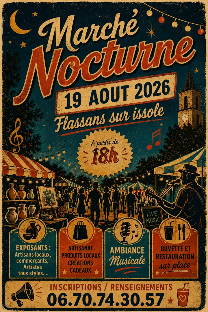Marché nocturne à Flassans