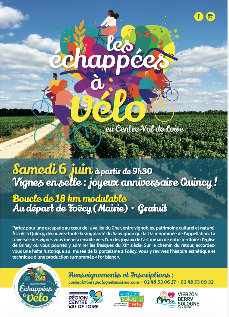 les échappées à vélo : Vignes en selle