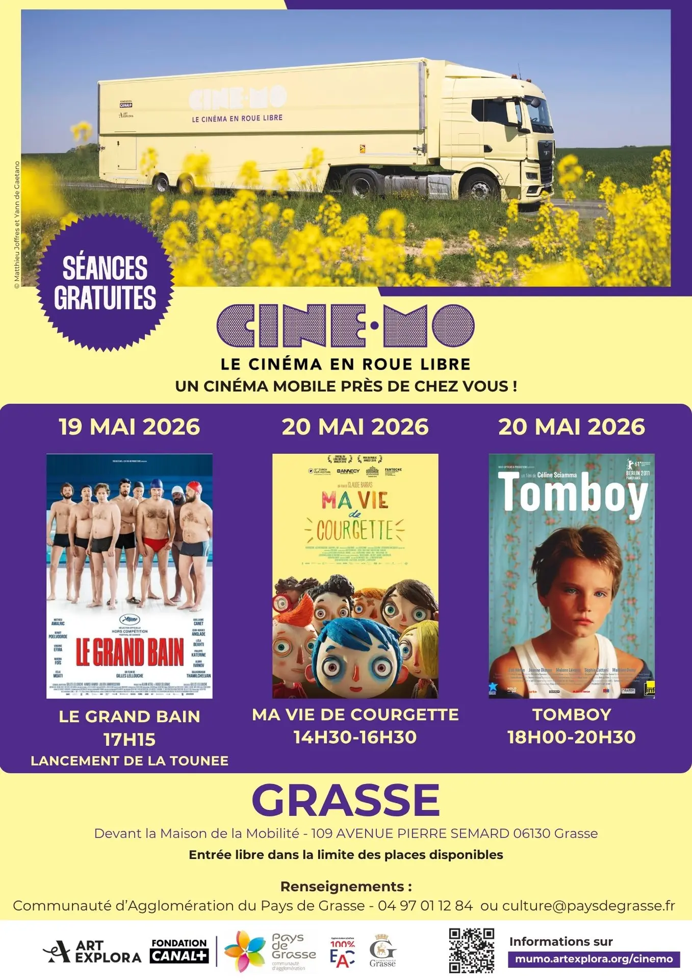 CinéMo – La tournée qui fait vibrer le Pays de Grasse - Gare SNCF Grasse