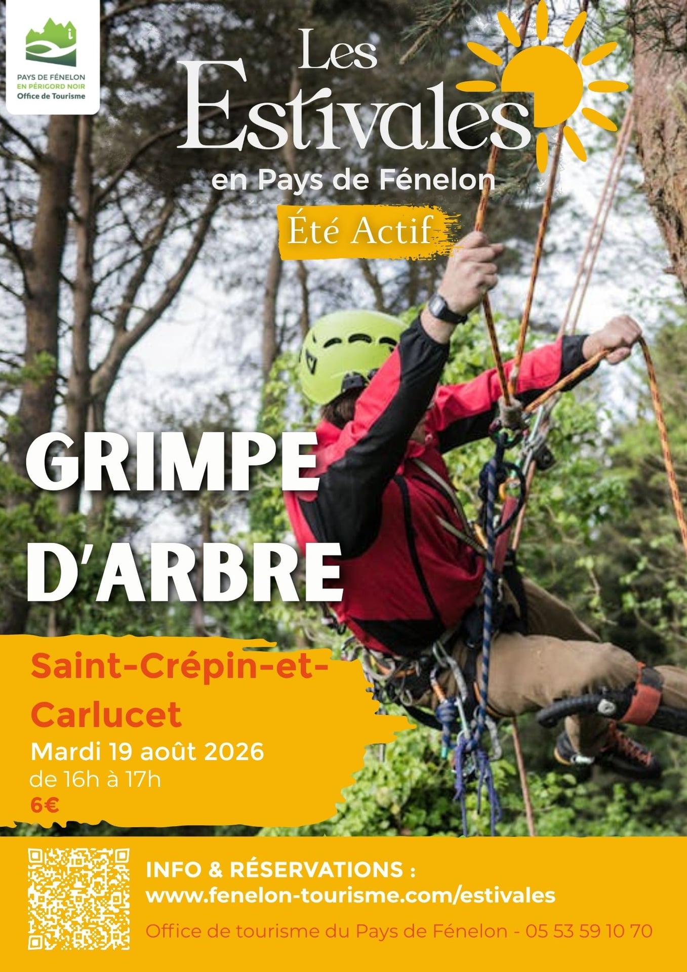 ÉTÉ ACTIF : Grimpe d'arbre à Saint-Crepin-Carlucet