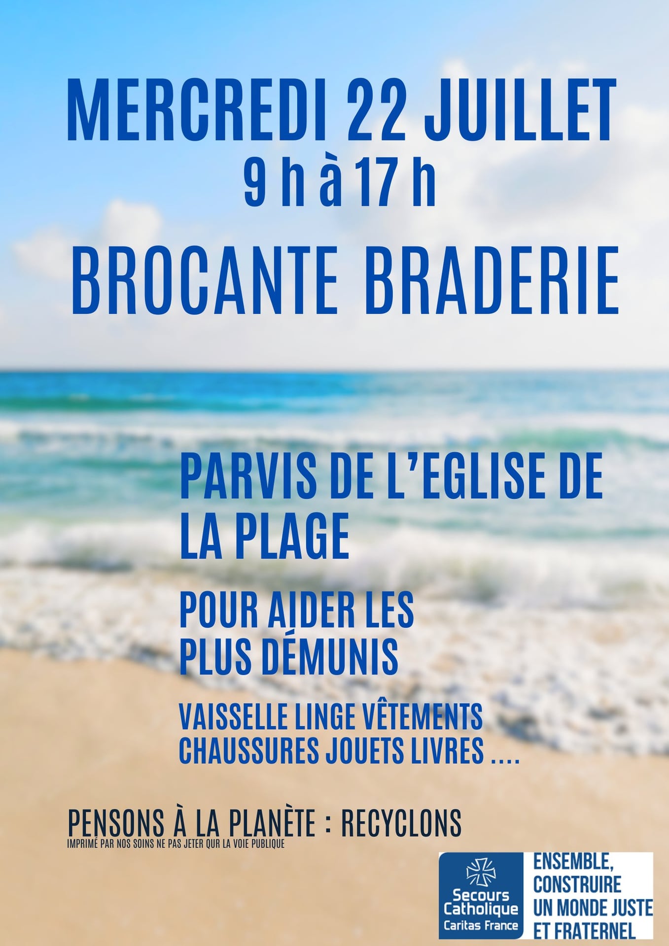 Braderie brocante secours catholique