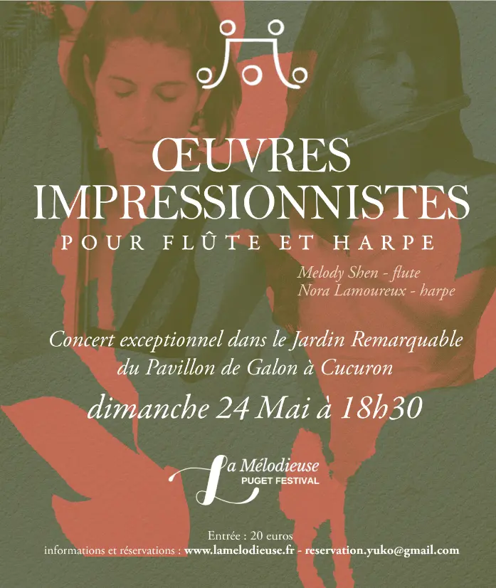 Concert : Œuvres impressionnistes pour flûte et harpe à Cucuron