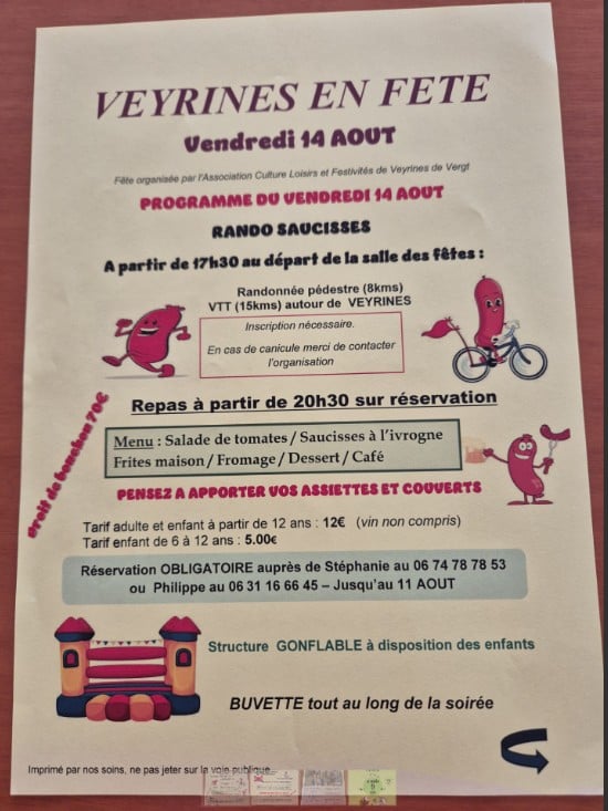 Rando saucisses à Veyrines de Vergt