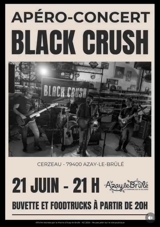 Apéro-concert : BLACK CRUSH