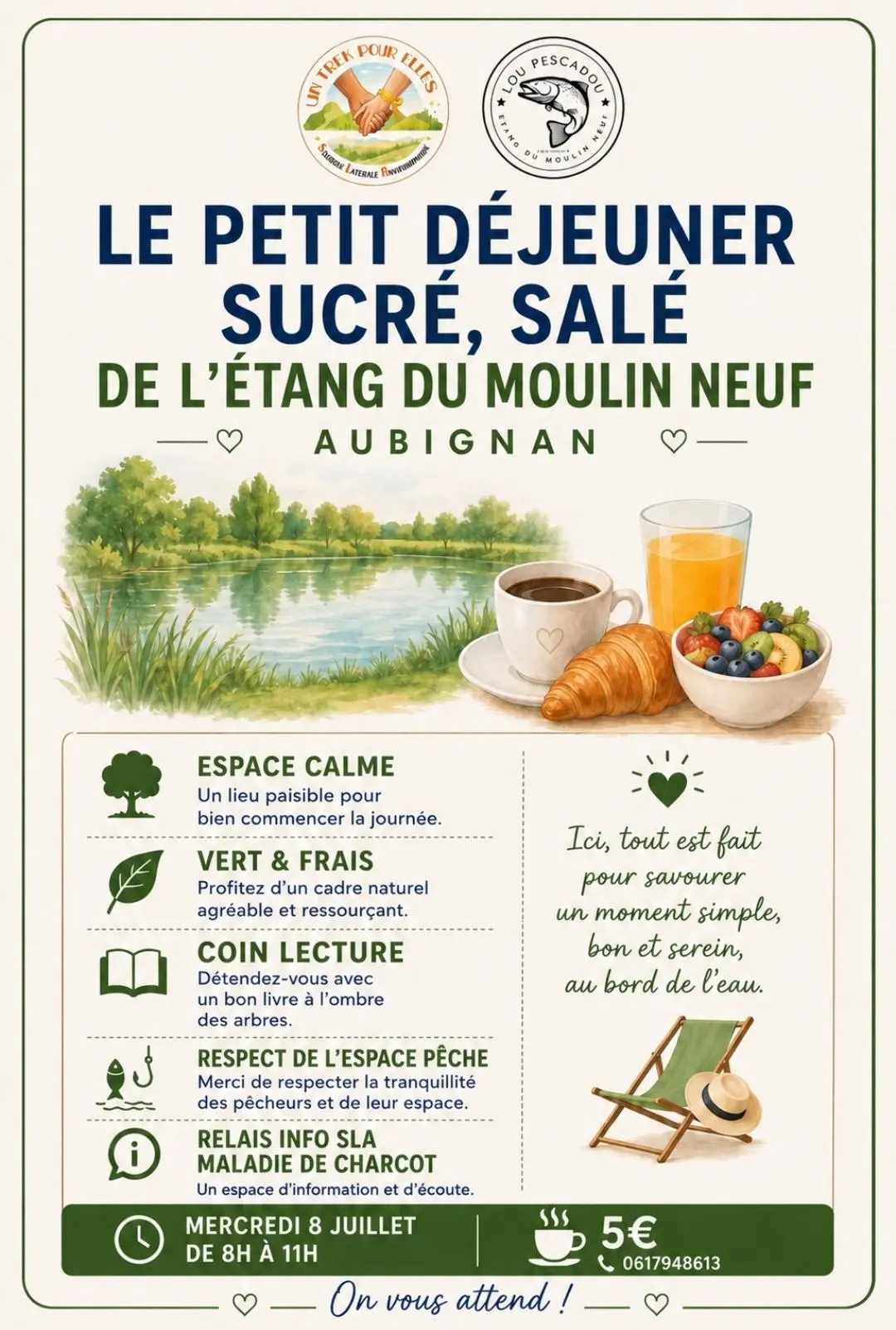 Le petit déjeuner sucré salé de l'Etang du Moulin Neuf