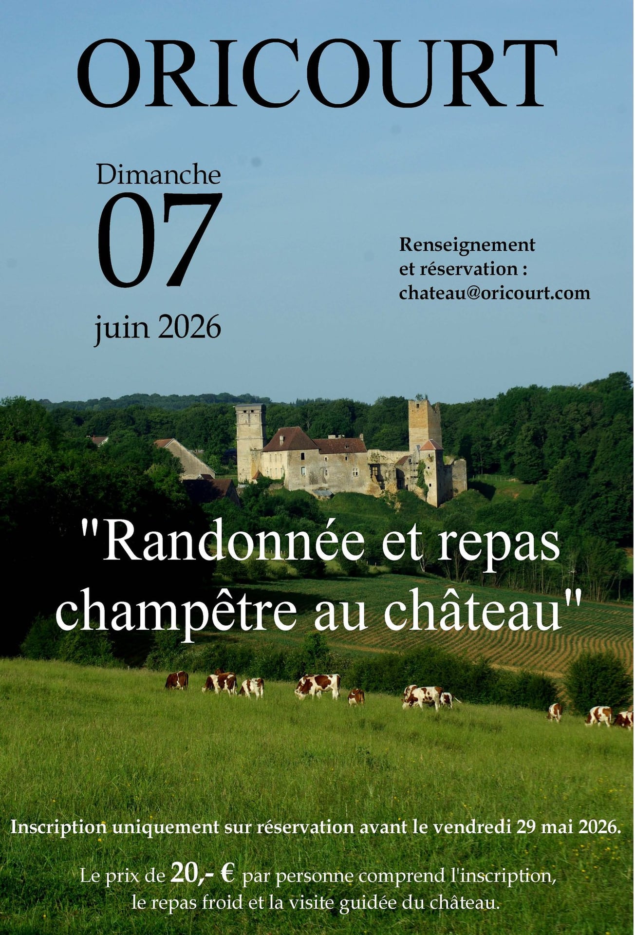 Randonnée et repas champêtre au château
