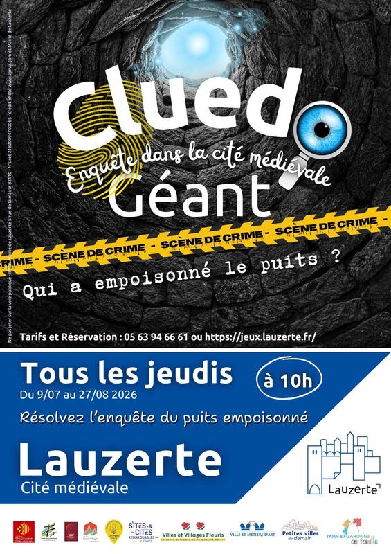 Cluedo : meurtre à Lauzerte le Puits Empoisonné