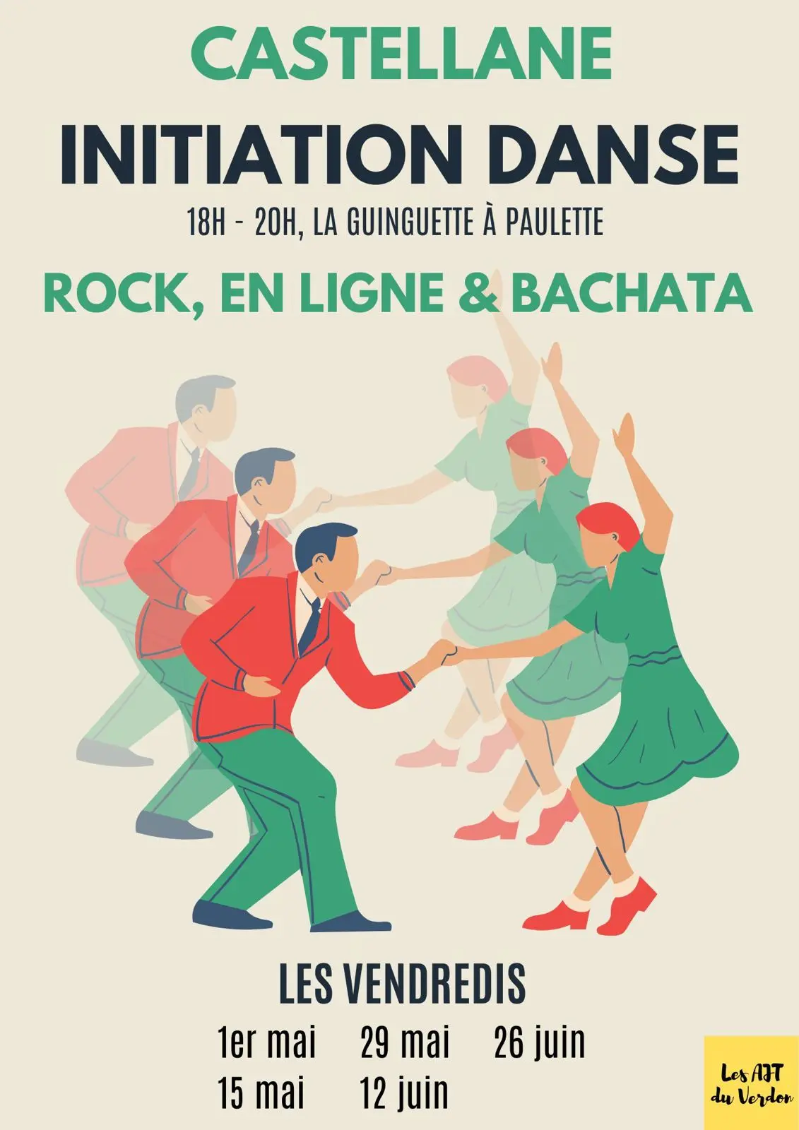 Initiation danse: rock en ligne et Batchata