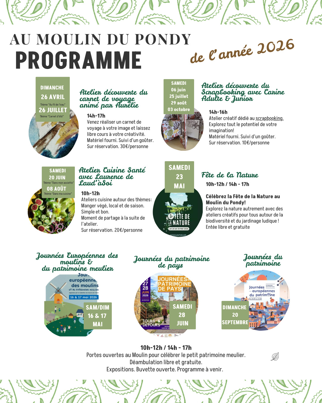 Journées Européennes du Patrimoine au Moulin du Pondy