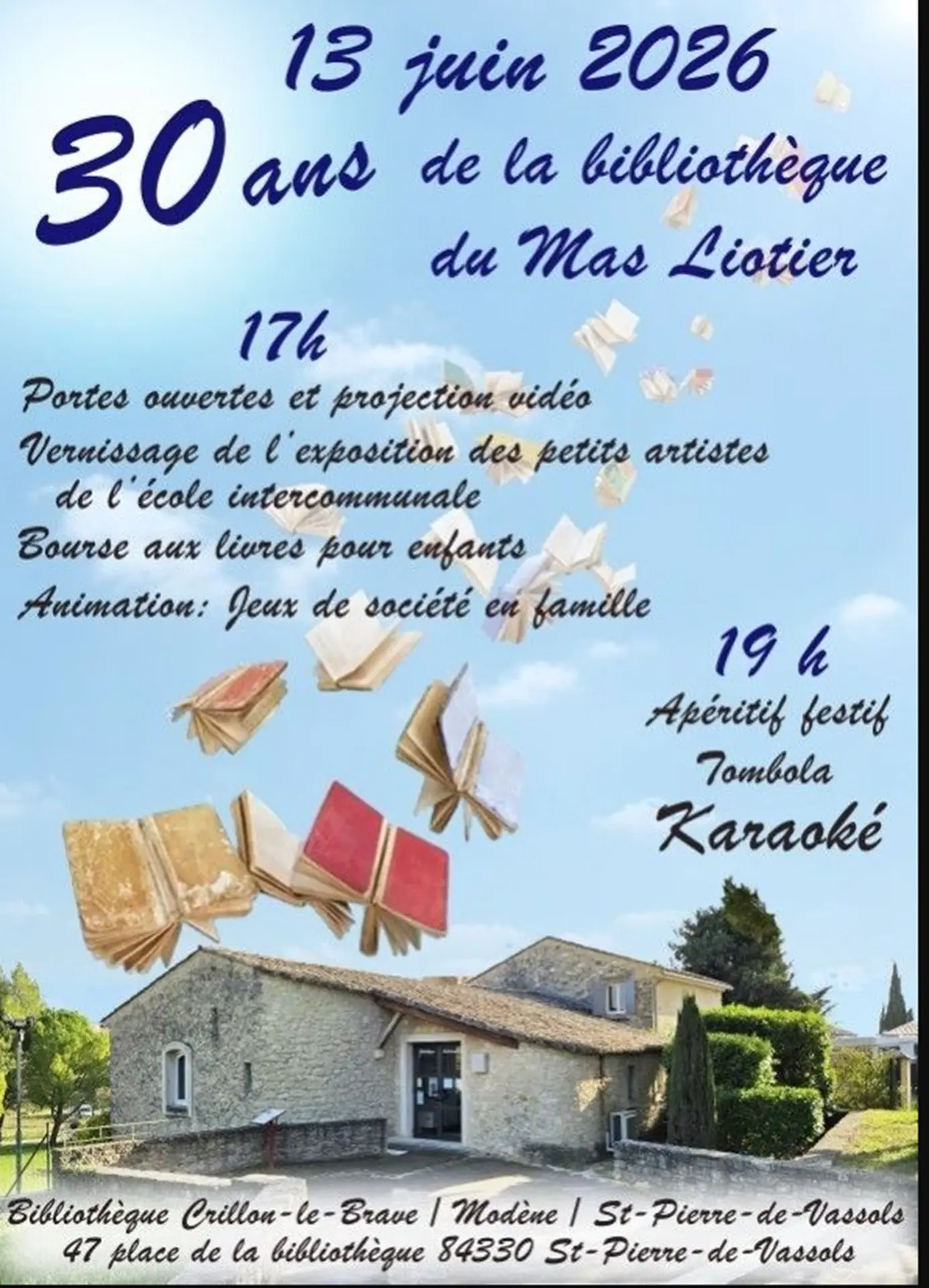 30 ans de la bibliothèque du Mas Liotier