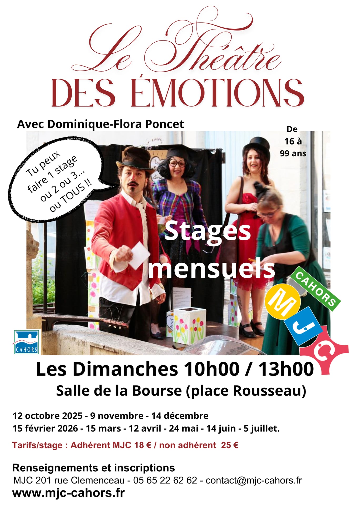 Le théâtre des émotions - MJC Cahors