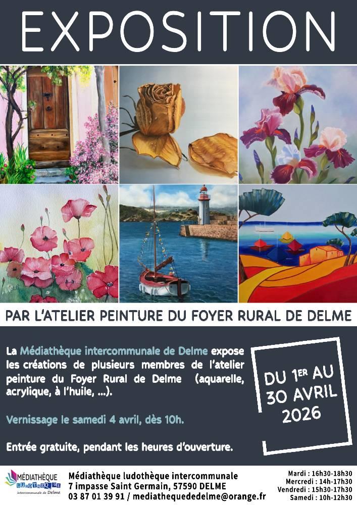 Exposition de l’atelier peinture du foyer rural de Delme