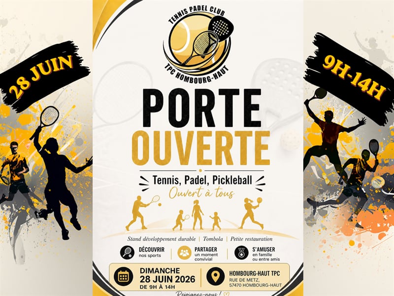 Portes ouvertes du club de tennis, padel et pickleball