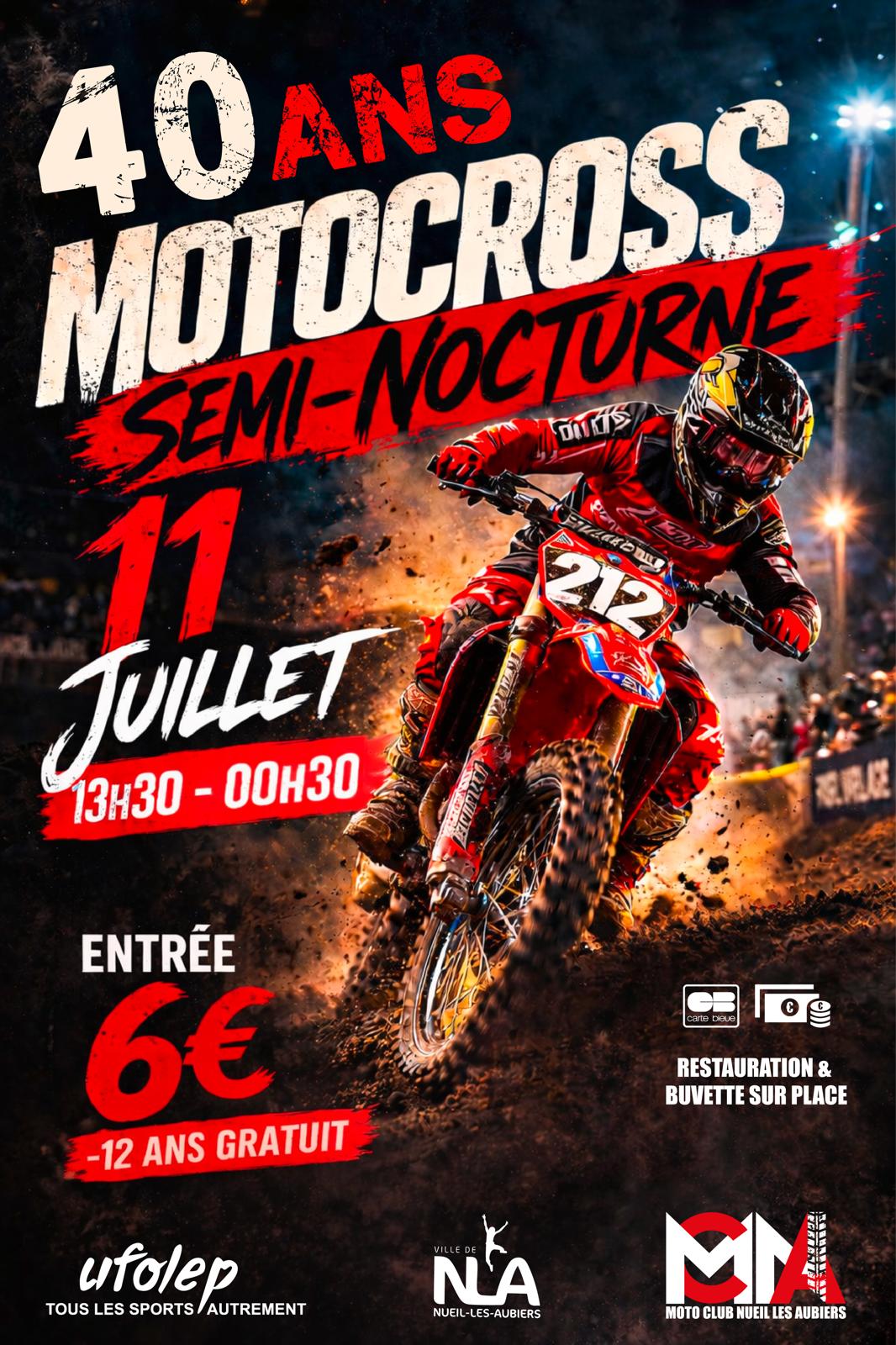 Motocross semi-nocturne