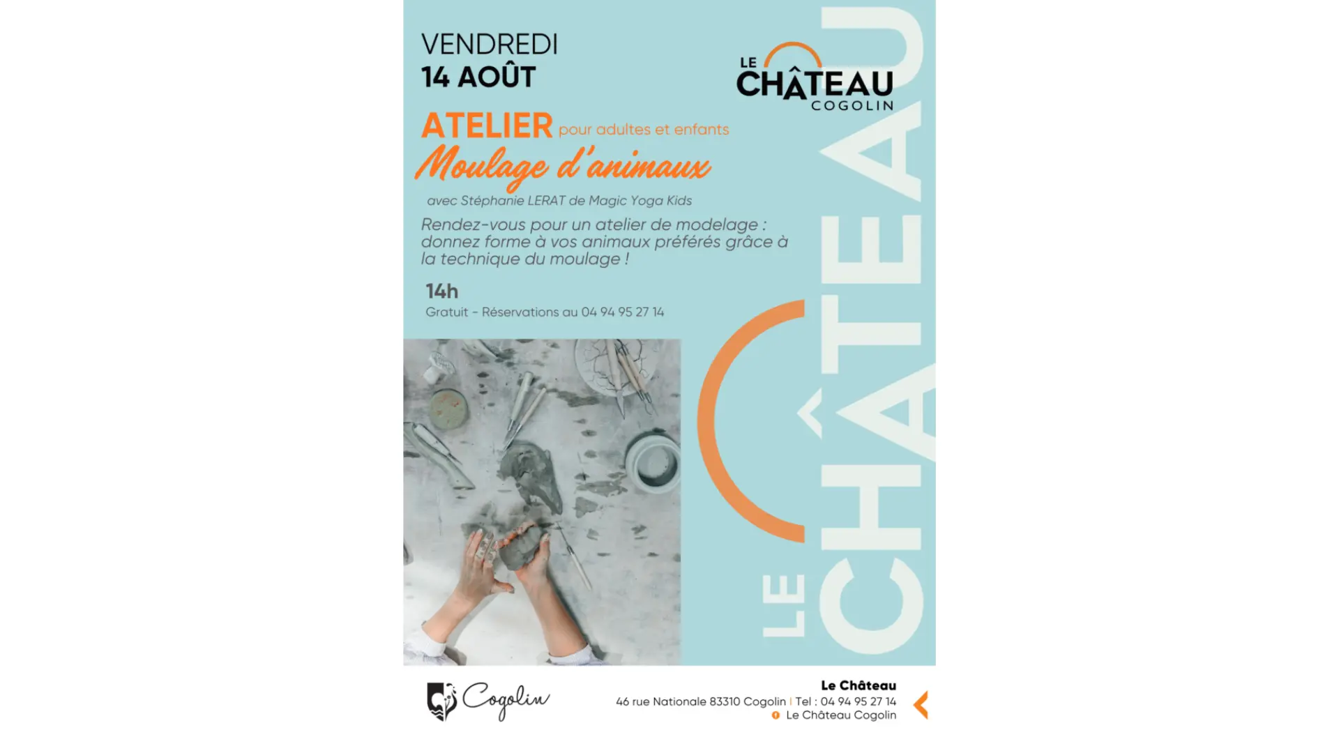 Atelier moulage d'animaux