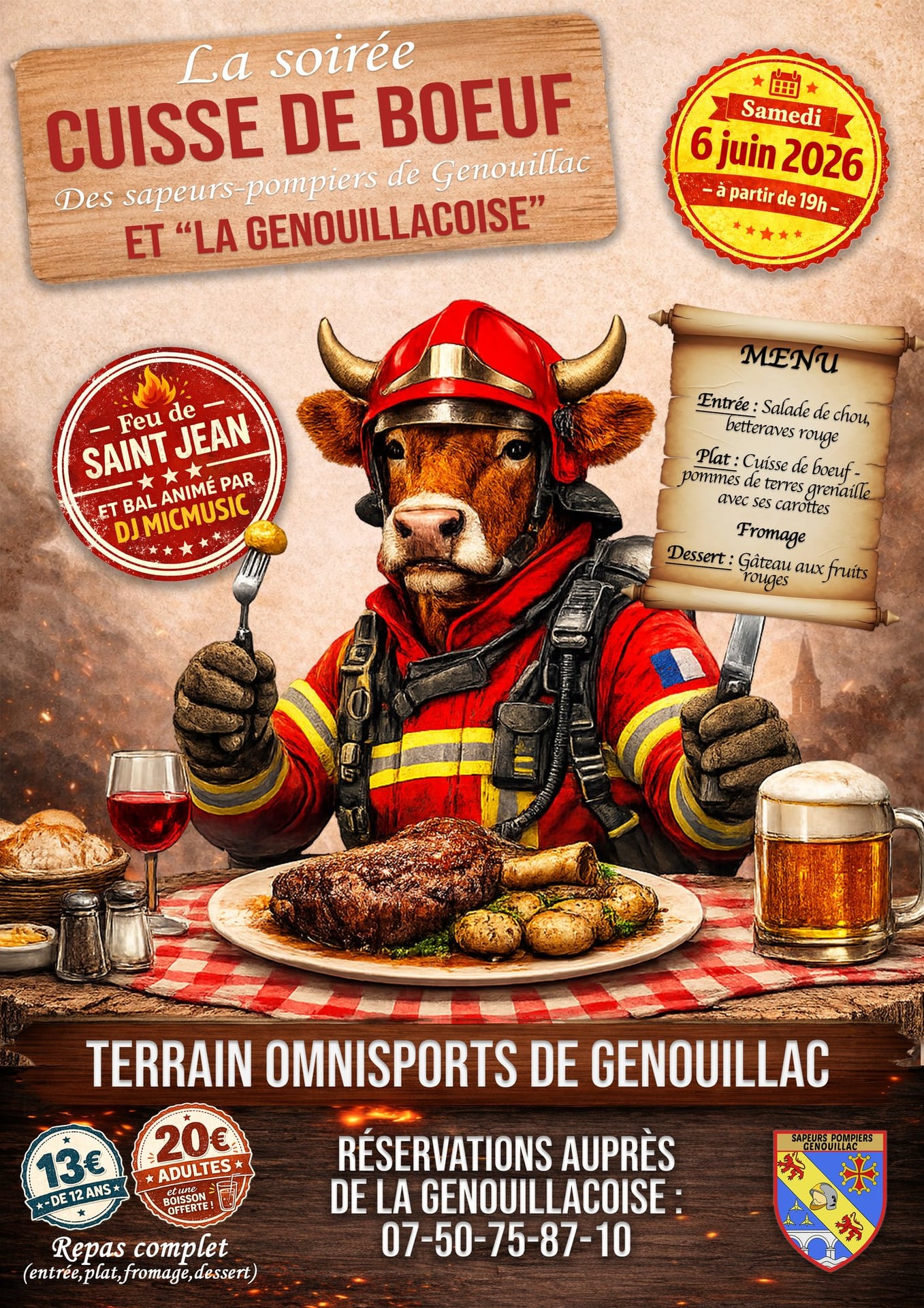 Cuisse de bœuf à la broche