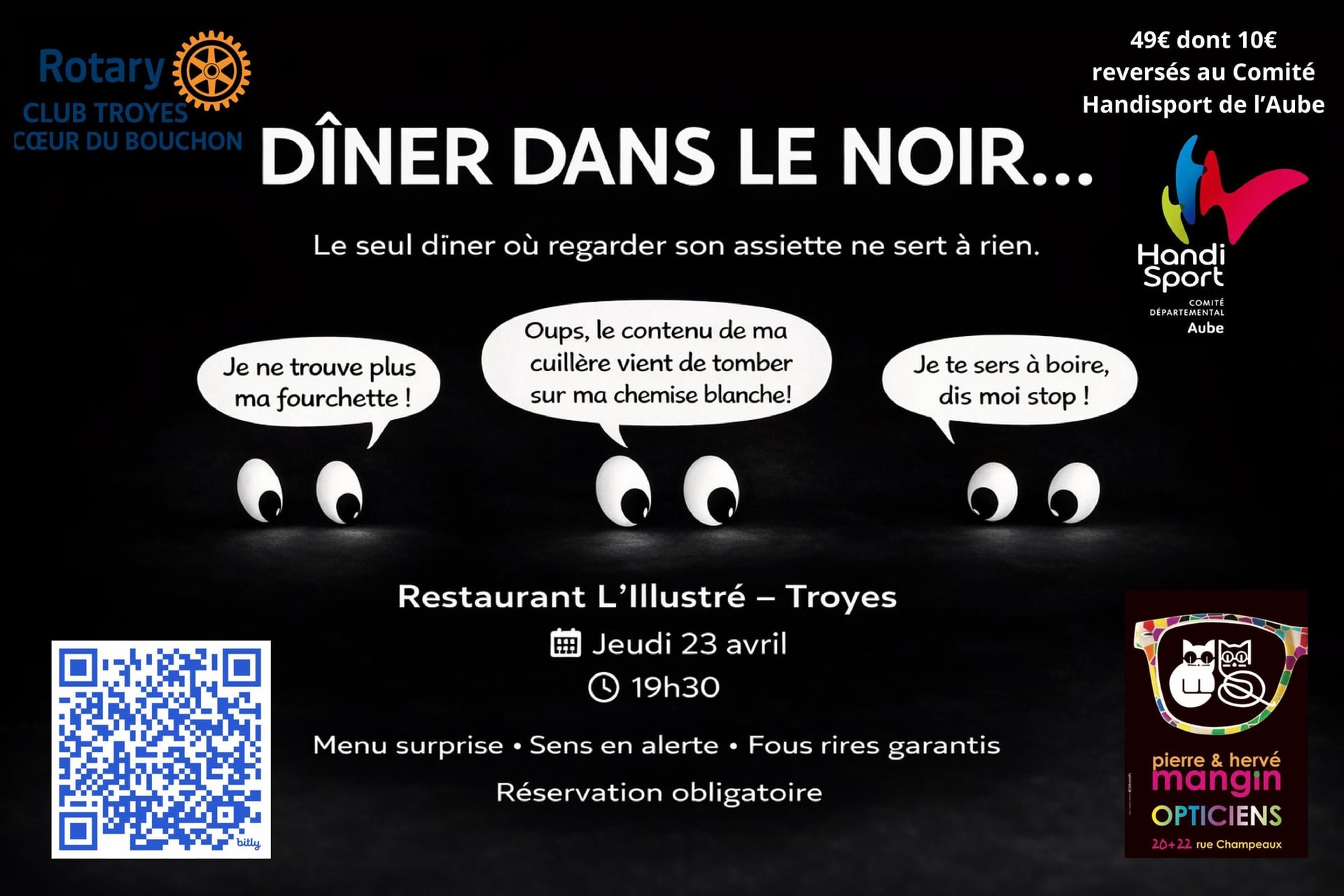 Dîner dans le noir ...
