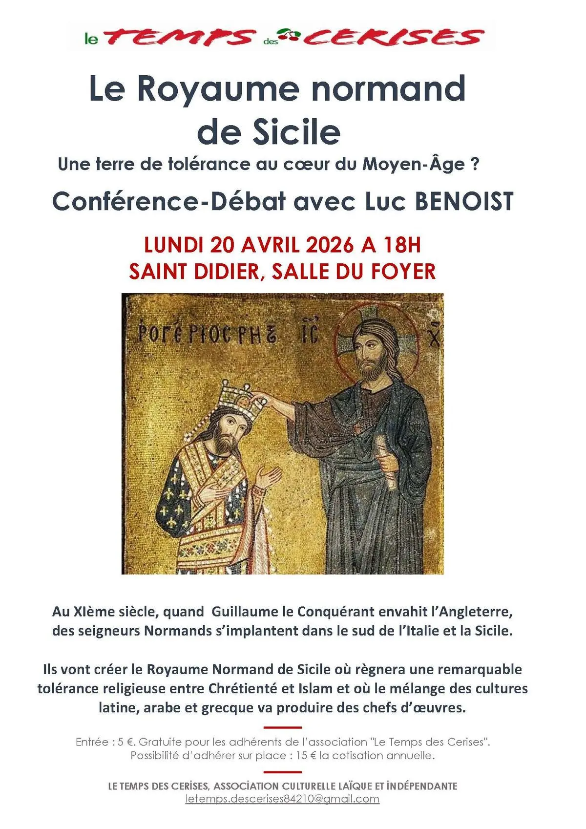 Conférence : Le Royaume Normand de Sicile