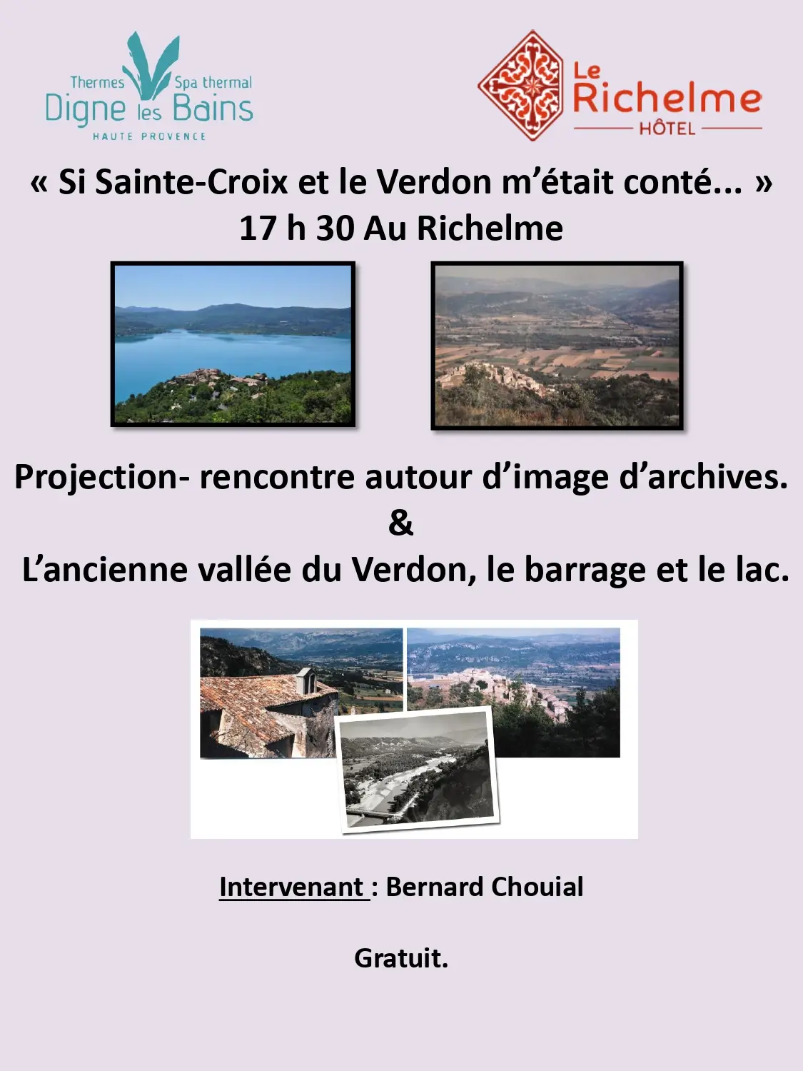 Projection : "Si Sainte-Croix m'était conté"