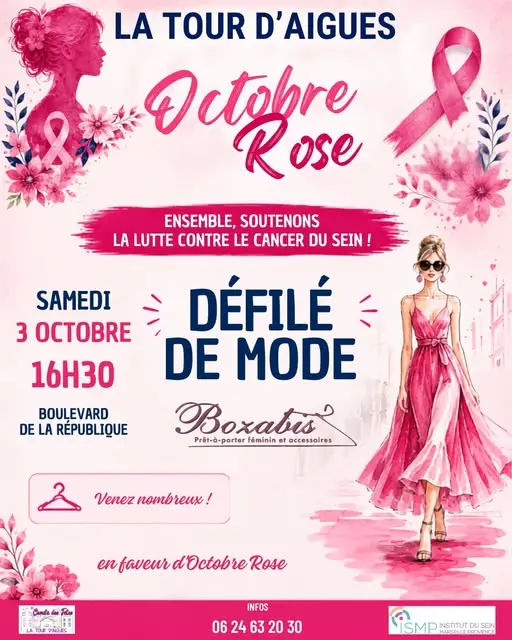 Défilé de mode pour Octobre Rose à La Tour d'Aigues