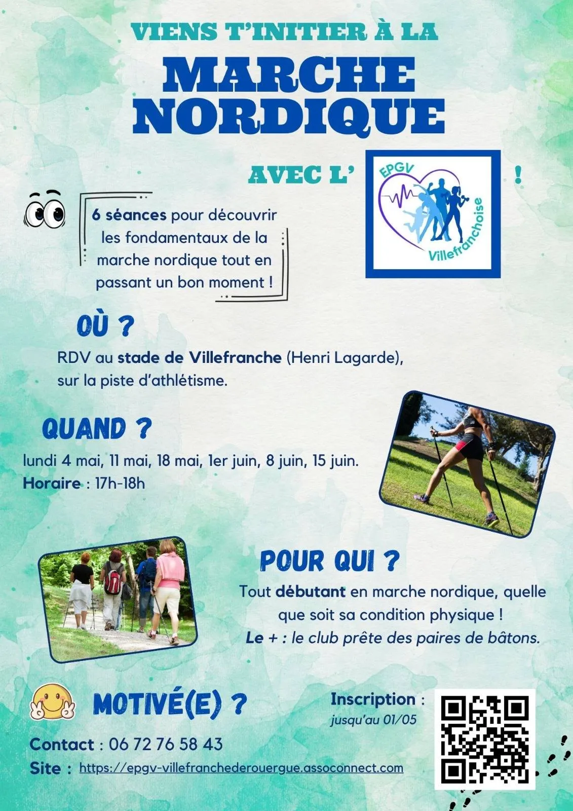 Initiation à la marche nordique