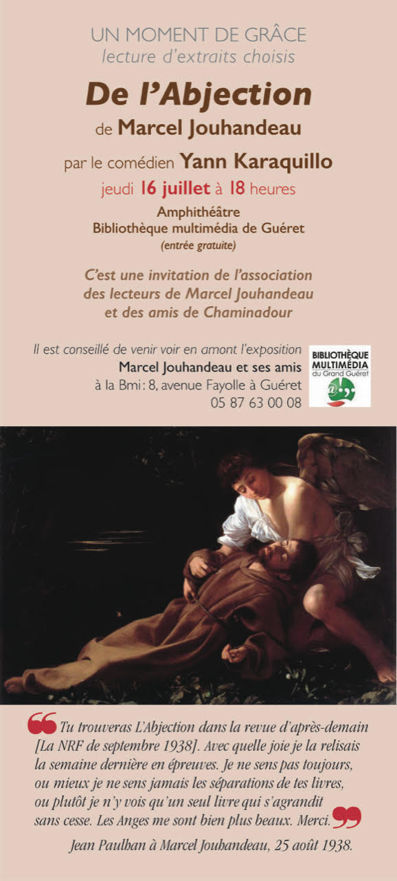 Lecture " De l'Abjection" par Yann Karaquillo