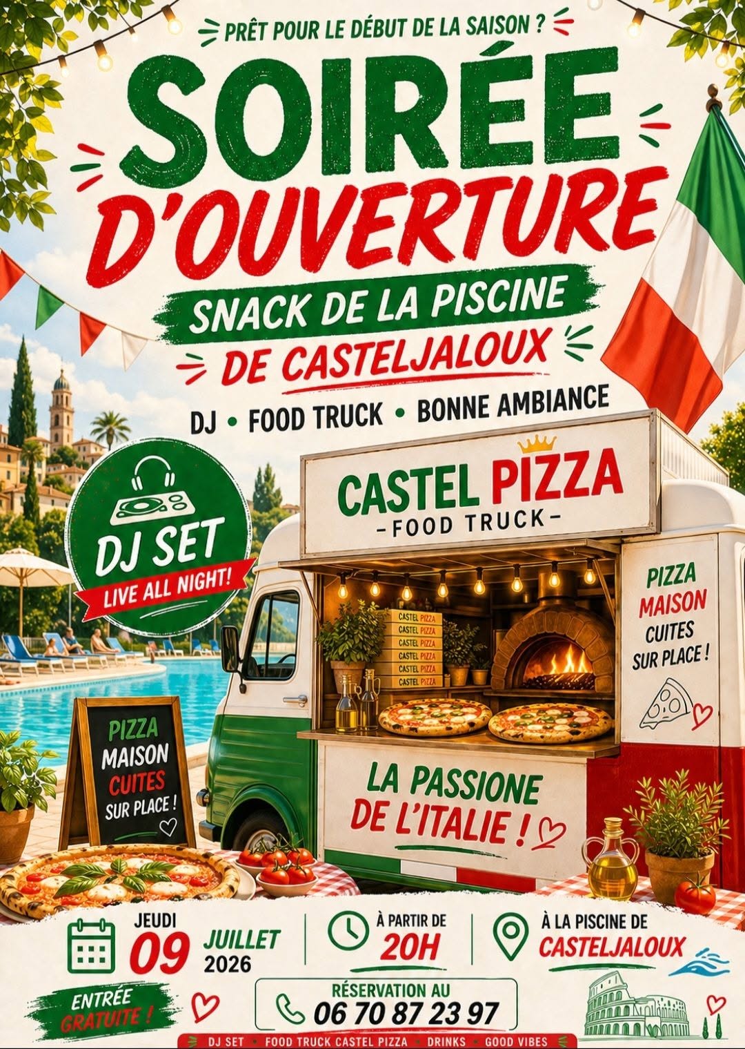 Soirée d'ouverture du snack de la piscine