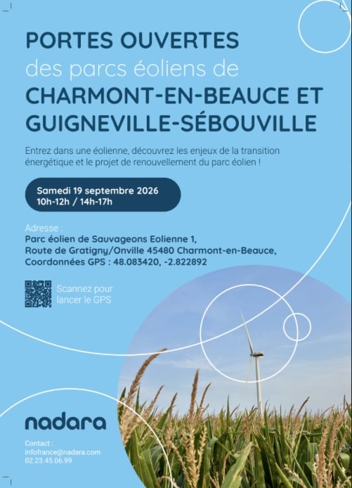 PORTES OUVERTES - des parcs éoliens de Charmont-en-Beauce et Guigneville-Sébouville