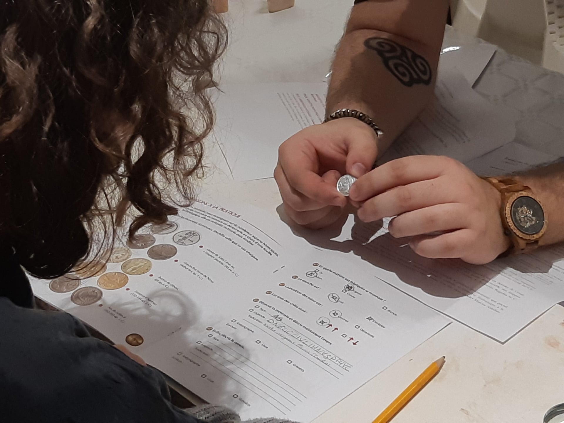 Atelier frappe de monnaie, au musée gallo-romain