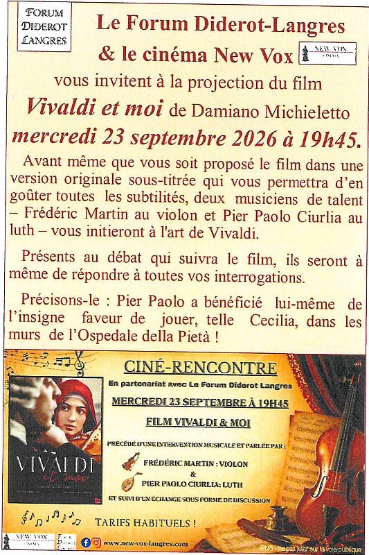 Ciné-Rencontre avec le film "Vivaldi et moi"